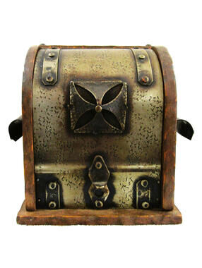 Arts & Crafts Wine Cave Bottle Holder with Decorative Metal Work circa 1920s